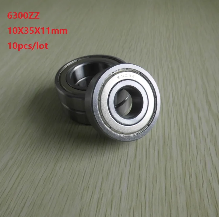 10pcs/lot  6300ZZ 6300Z 6300 Z ZZ 10*35*11mm Deep Groove Ball bearing shaft 10x35x11mm Ball bearings