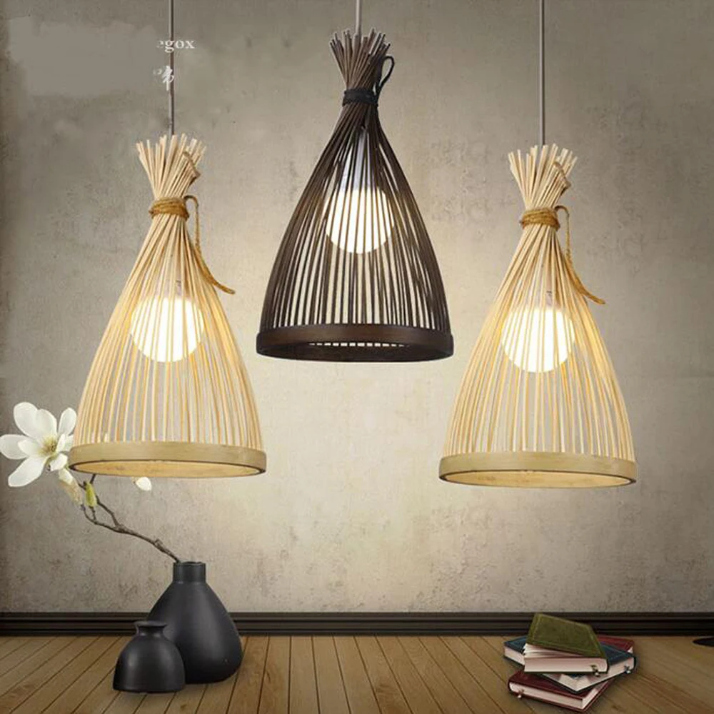 

Bamboo restaurant pendant lights bar creative personality Japanese new Chinese balcony tea room club house pendant lamp LU71355