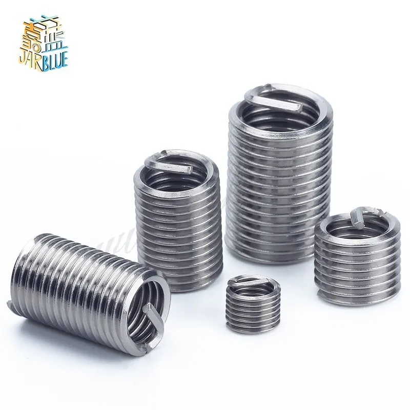 5pcs M12*1/*1.25/*1.5*1D-3D Wire Thread Insert 304 stainless steel Wire Screw Sleeve Thread Repair