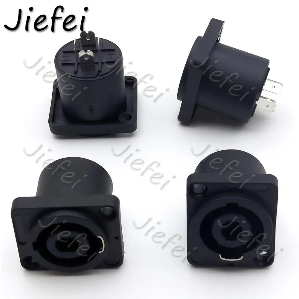 20set 4 Poles NL4FC Speakon Male Plug+4 Pin Powercon Female Panel Mount Professional Power Plug Jack Socket Connector