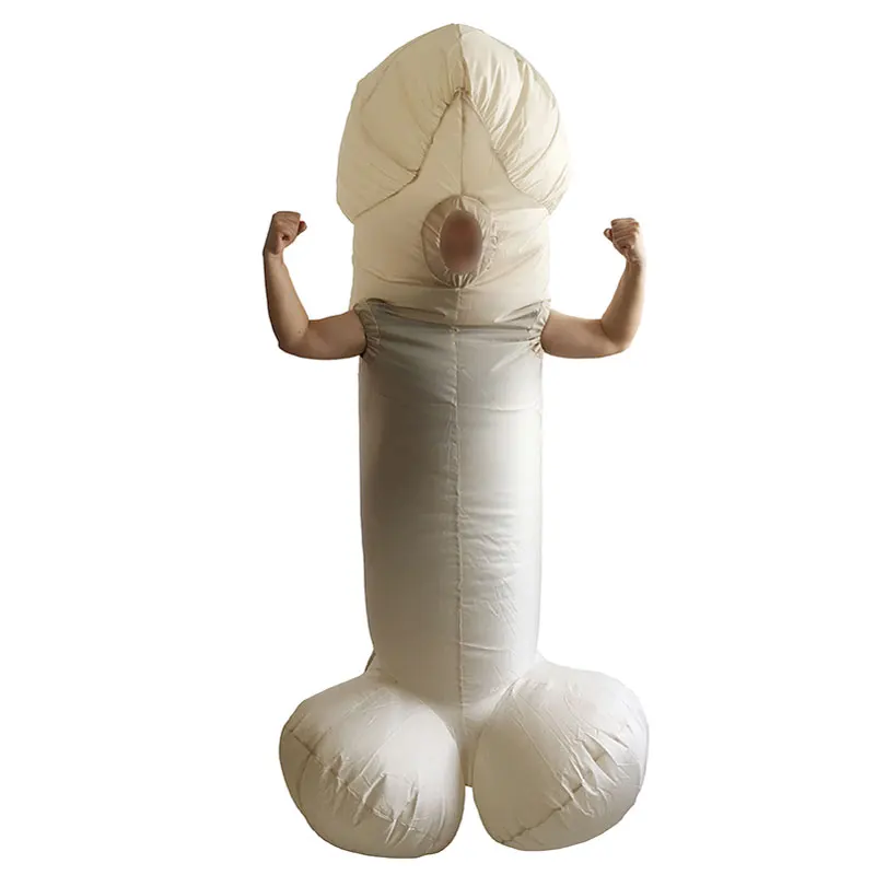 JYZCOS Adult Sexy Inflatable Willy Cock Dick Costumes Mister Safety Condoms Cosplay Suits Penis Fancy Dress Outfits disfraces