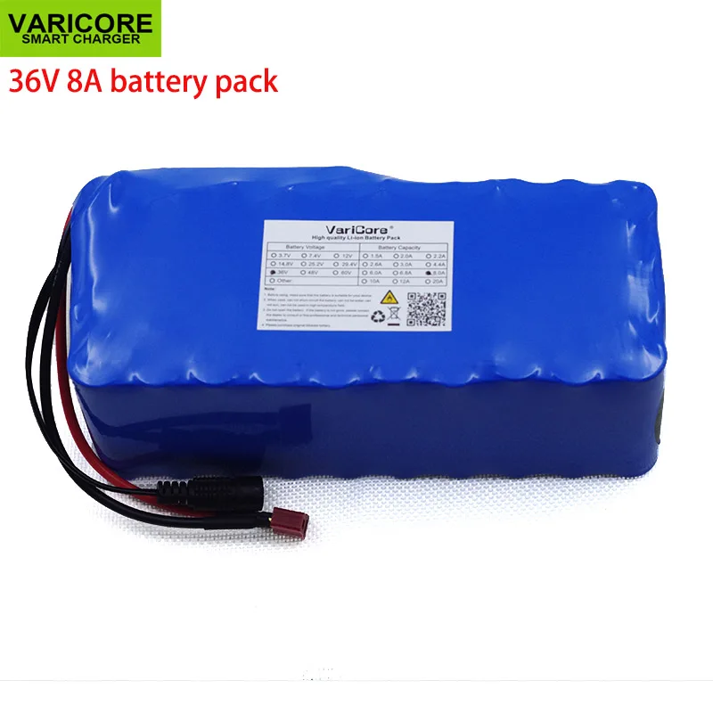 

VariCore 36V 500watt 8Ah 10S4P 18650 Rechargeable battery pack 42V Protection with BMS