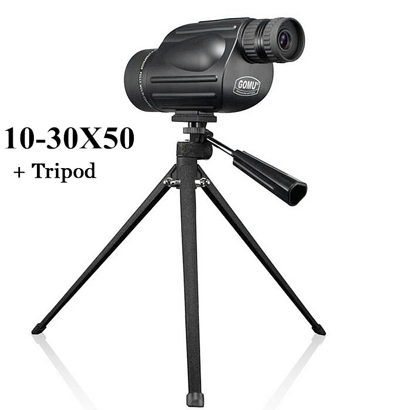 GOMU 13x50 Monocular Rangefinder Bird Watch Telescope Zoom Binoculars spotting scope Hunting with Tripod distance meter type