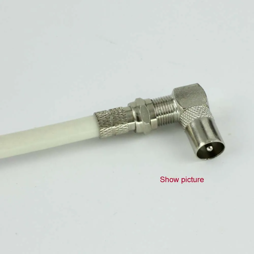 5pcs 90 Degree Right Angle TV Aerial Connector RF Coaxial F Female to TV Male s251