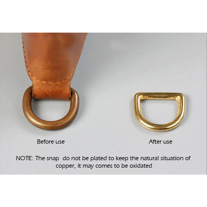 WUTA Solid Brass Rectangle Loop Ring Buckle Metal Square Ring Buckle Bag Luggage Belt Keeper DIY Leather Accessories 1/2/10pcs