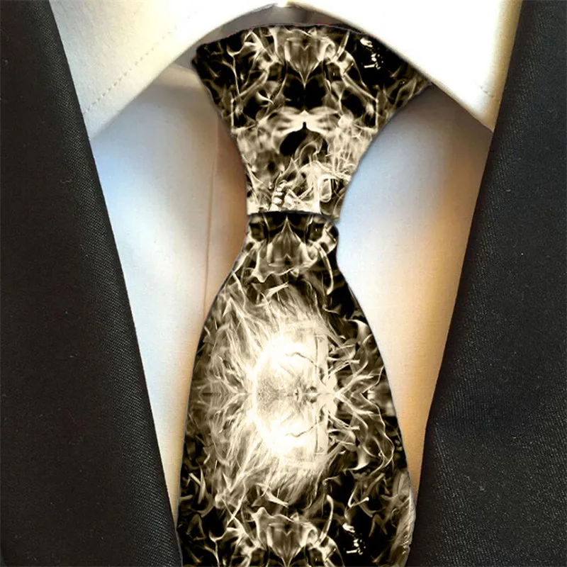Men Tie Polyester 8CM Cotton Unicorn Sky Print Harajuku Neck Ties For Men Business Causal Fashion Party Wedding Accessories