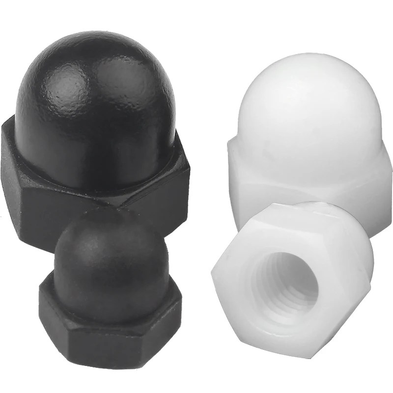

200pcs/100pcs DIN1587 Nylon Hex Dome Nut M3 M4 M5 M6 Nylon Cap Nut Plastic Decorative Acorn Nuts