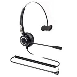 Office headset with 2.5mm Plug headset with microphone for C isco Linksys SPA921,SPA922, 501G,502G,504G,508G,509G,Polycom IP320