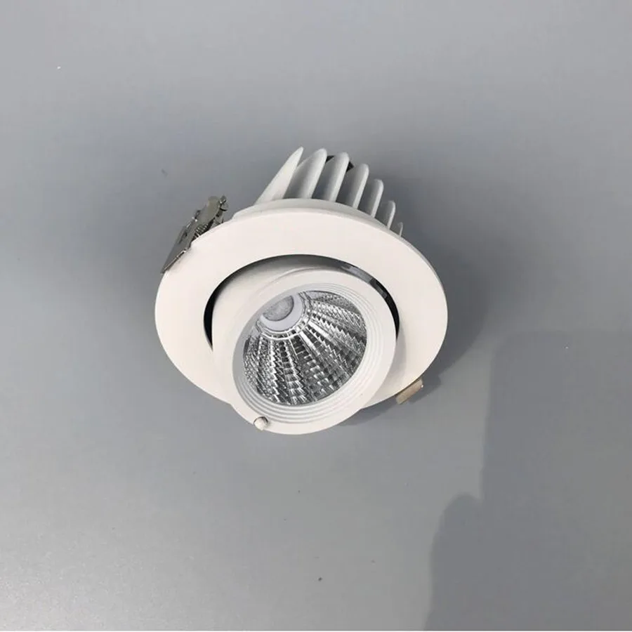 Indoor Commercial Home Downlights 10W COB LED Recessed Ceiling Lamps 1000LM Down Light Dimmable 110V 220V