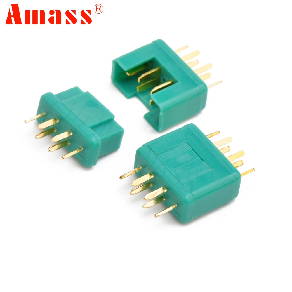 Amass MPX Male Female 6-pin Plug Connector Gold Plating For RC Model Part Airplane Plane Drone Toys DIY Parts