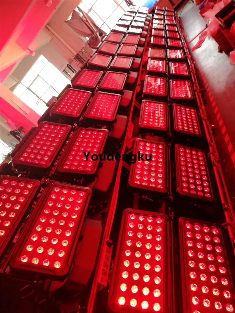 2 pieces with flightcase IP65 RGBWA UV waterproof wall washer uplight 72x18w rgbwa uv six color led city color wash light