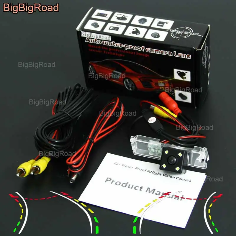 BigBigRoad Car Intelligent Track Rear View Camera For Volkswagen CC / Golf 4 5 7 / Lamando / BORA / Amarok / Robust 2010-2014