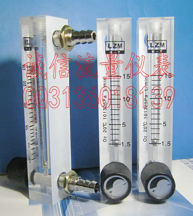 

LZM-6T O2 bar adjustable small flowmeter 1.5~15L/min panel type oxygen flowmeter