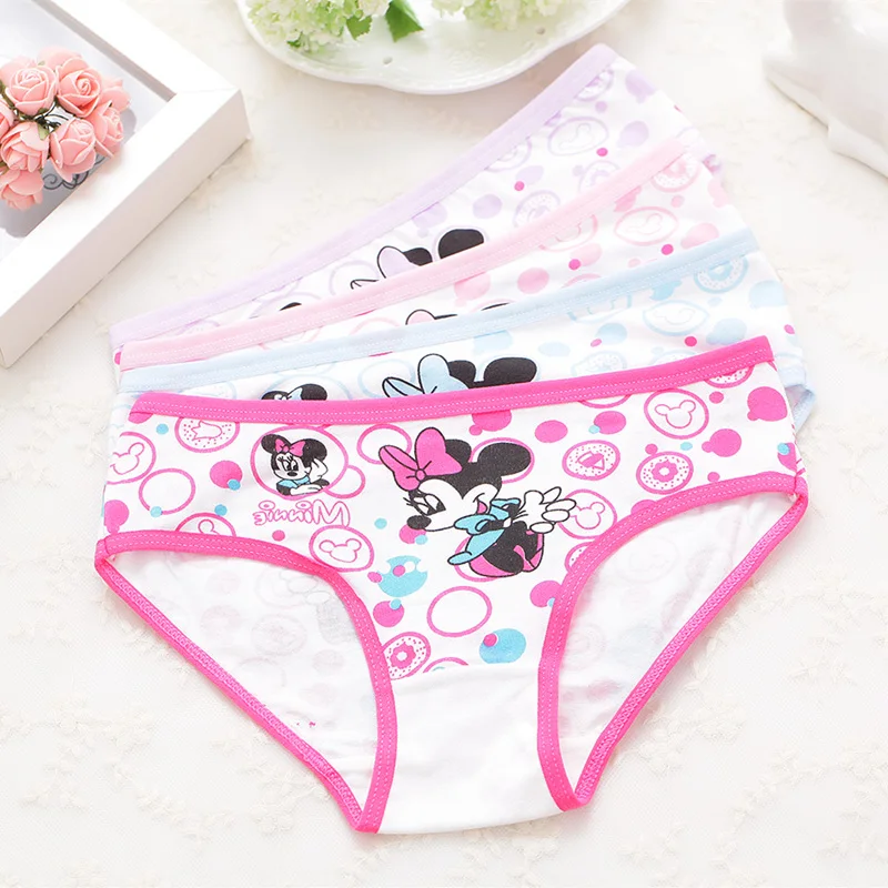 

4Pcs/pack girls briefs panties underwear Character Girls Underwear Cotton 4colors Panties