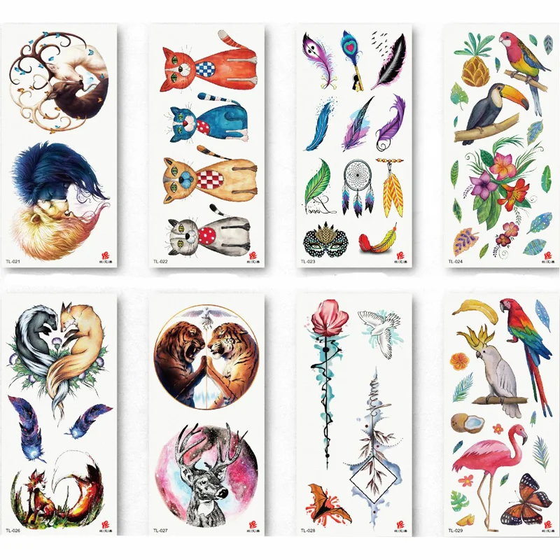 1pcs Flower Arm Waterproof Temporary Tattoos Sticker Large Old School Mermaid Pattern Body Art Tattoo