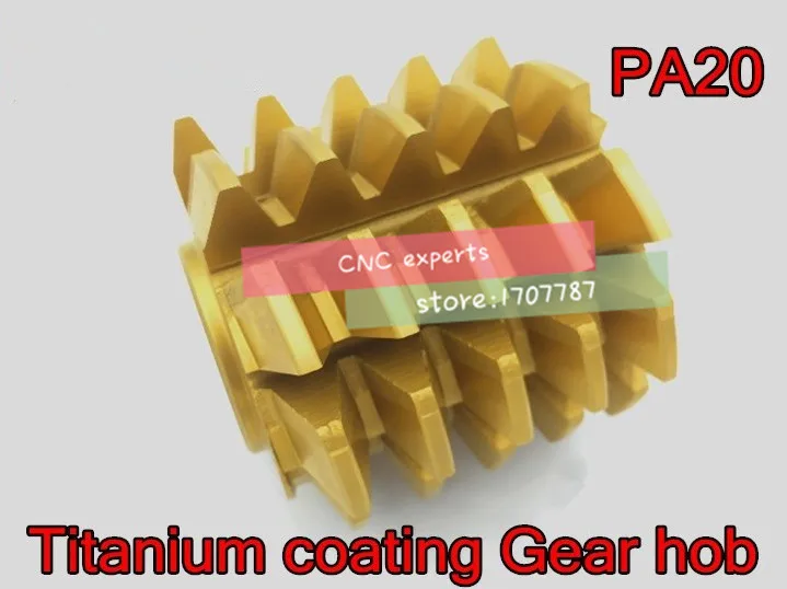 1PCS M0.5/M0.6/M0.8/M1.0/M2.0/M3.0M/M4.0 modulus  PA 20 degrees HSS Titanium coating Gear hob Gear cutting tools Free shipping