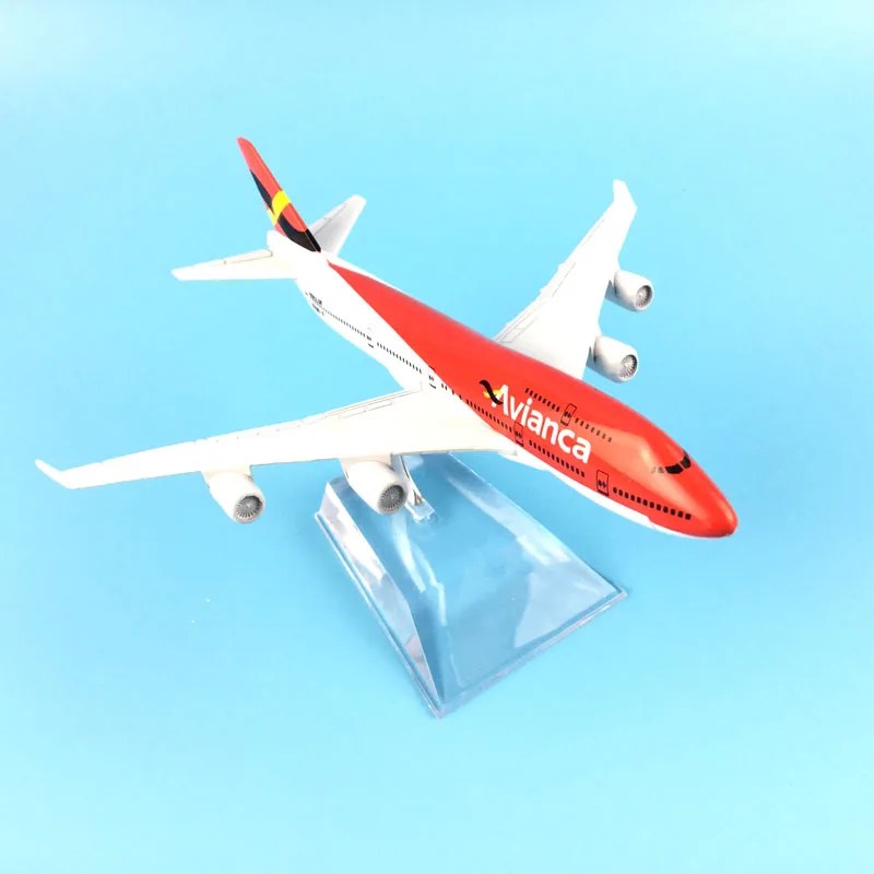 JASON TUTU 16cm AVIANCA COLOMBIA B747 avión modelo avión Diecast Metal 1/400 aviones a escala