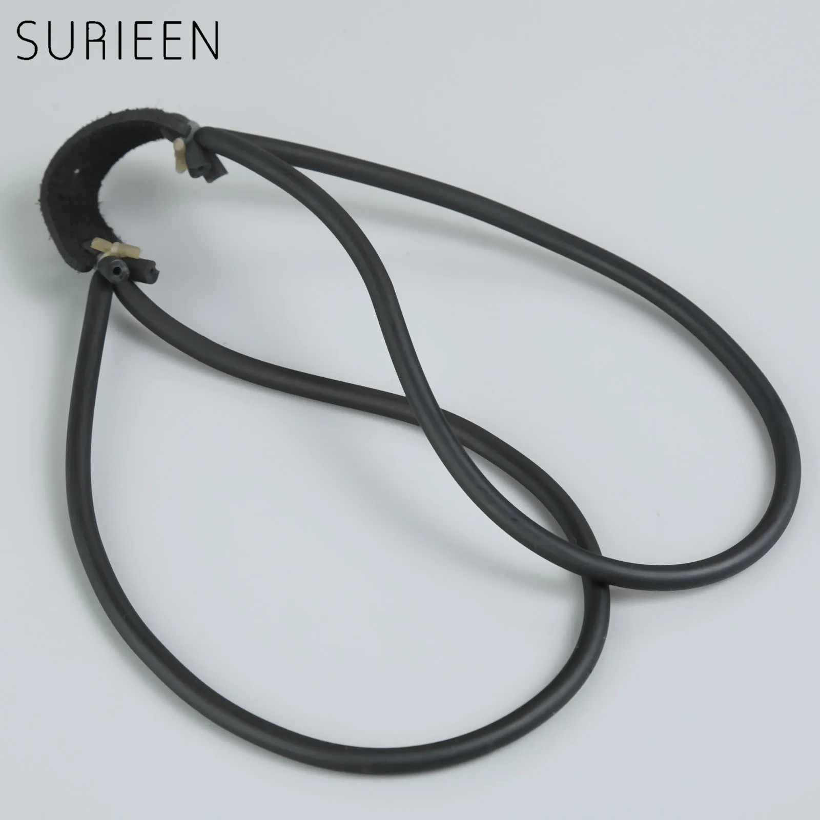 SURIEEN 4 Strips Practical Slingshot Rubber Band Resilient Rubber Tube Catapult Elastic Bungee Slingshots Replacement Black 1842