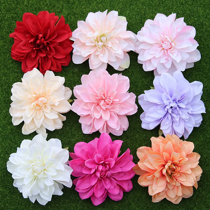 6pcs 14cm high-end artificial flower dahlia wedding party home decoration silk flowers Manual DIY