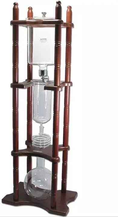 Tiamo water drip coffee maker/cold brew drip coffee maker/holland cold drip coffee maker/cold drip tower 5-8cup wood rack