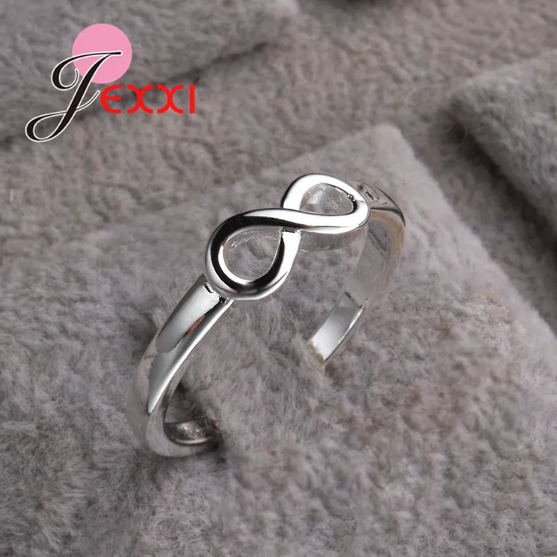 Big Promotion 925 Sterling Silver Infinity Rings Jewelry Fashion Engagement Anillos Bridal Wedding Finger Rings For Woman