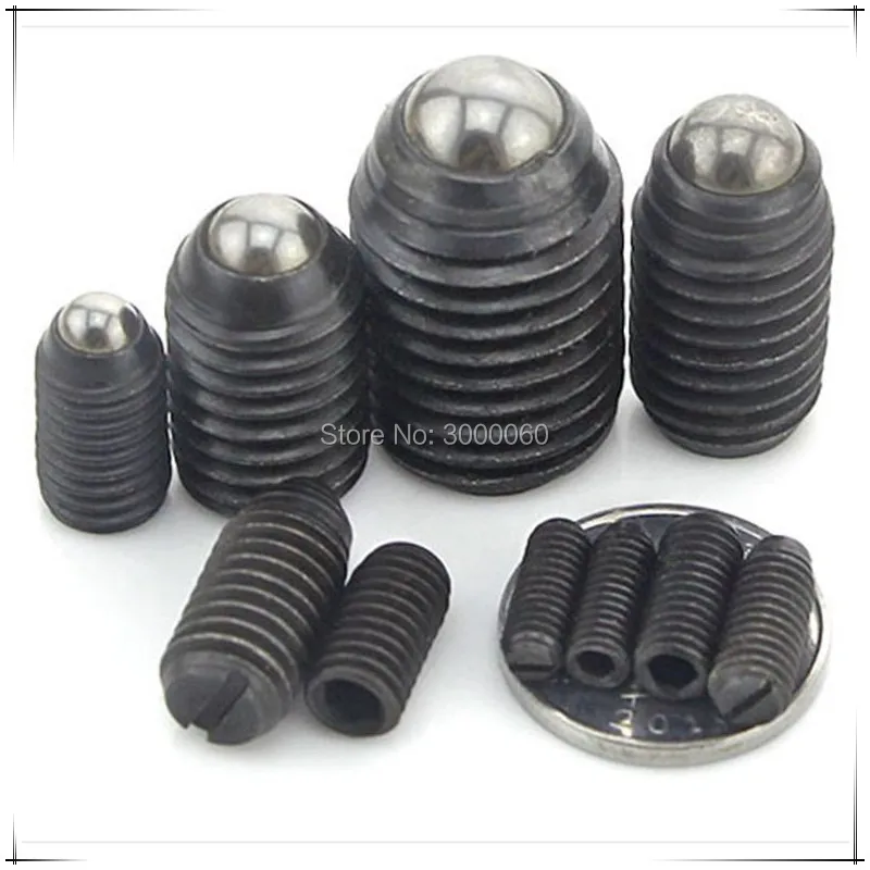 M6 M8 M10 M12 M16 Grade 12.9 Black Alloy Steel Hex Socket Ball Head Spring Plunger Set Screw 50pcs/lot