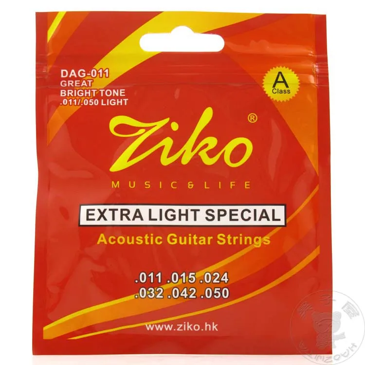 Ziko Acoustic Guitar Strings 009 010 Set Strings For Acoustic Guitar Steel Brass Strings