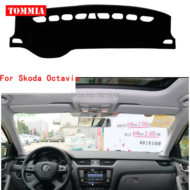 

TOMMIA Interior Dashboard Cover Light Avoid Pad Photophobism Mat Sticker For Skoda Octavia