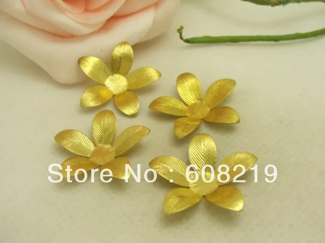 300pcs Raw brass jewelry findings bead caps chain end  shipping free