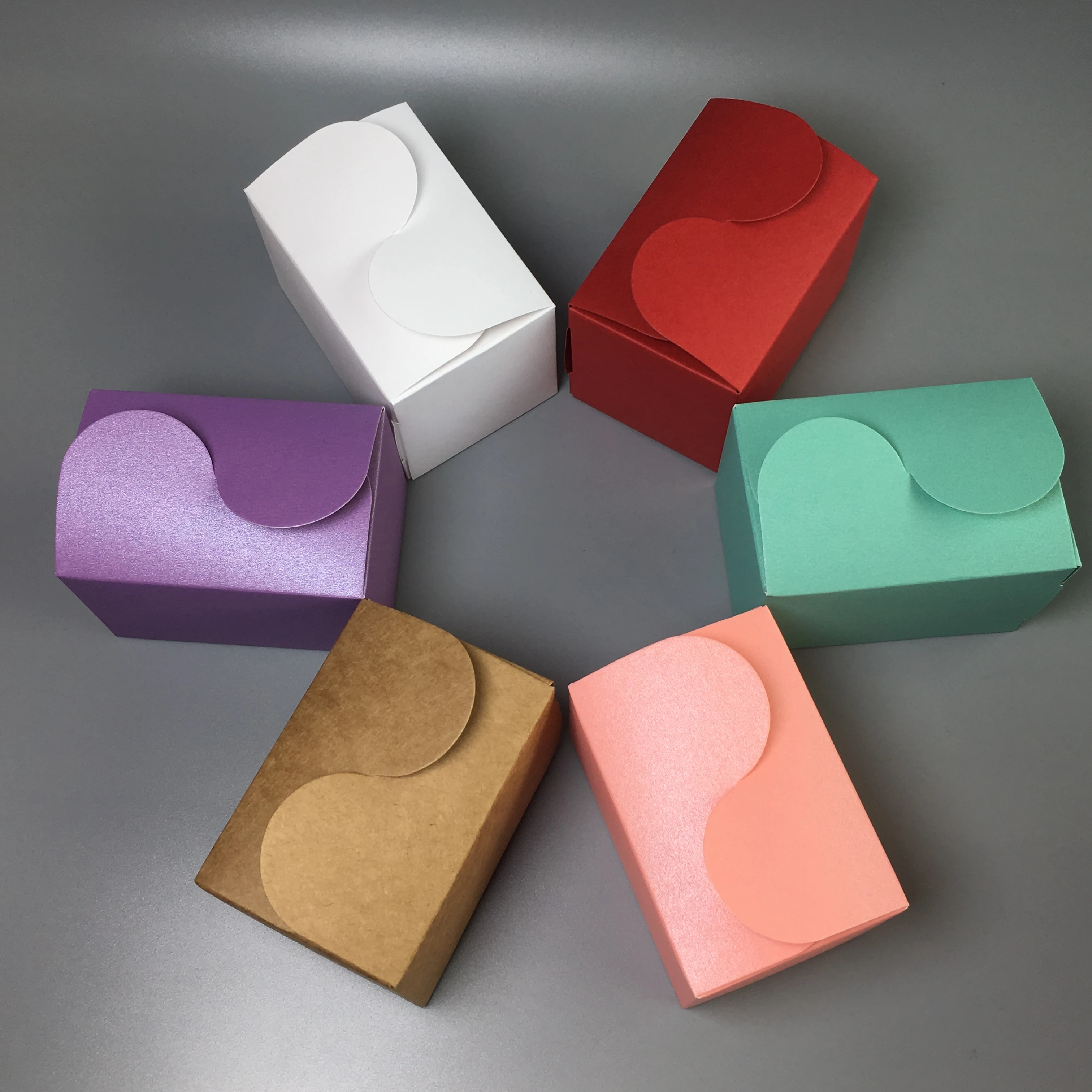 

35Pcs Small Handmade Paper Box Colorful Cardboard Wedding Favor Candy Packaging Boxes Square Shape Gift Boxes 9x6x6cm