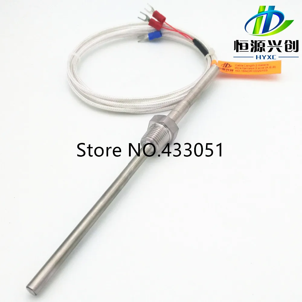 sensor de temperatura de resistencia rtd pt1000 pt thread l 250 mm fios 01