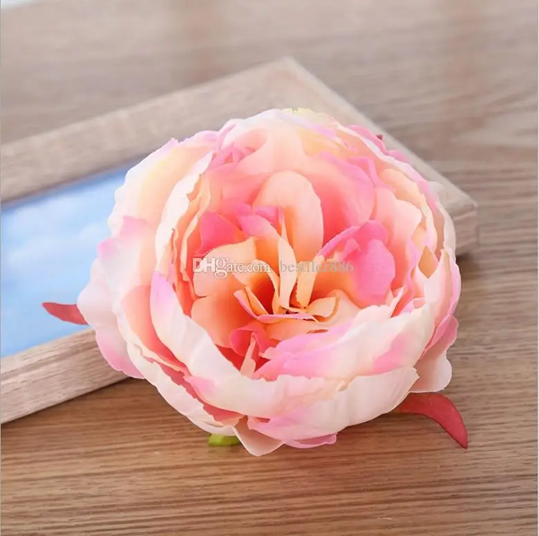 

10cm high quality Simulation peony flower head wedding silk DIY large decorative artificial s
