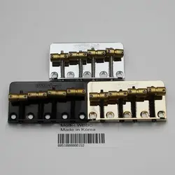 Wilkinson WBBC Four 4 Strings Electric Bass Bridge With Brass Saddles For Precision Jazz Bass Chrome Silver Black Gold