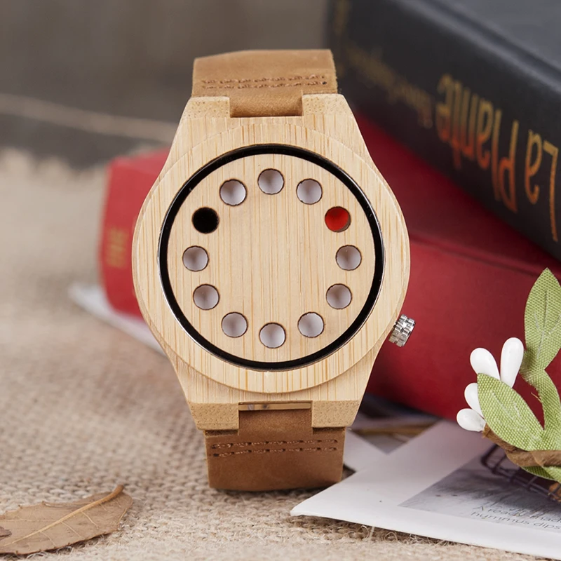 reloj hombre BOBO BIRD Men Watch Bamboo Quartz Watches Luxury Brand Design Wood Wristwatches Special Custom Gift for Men W-D08