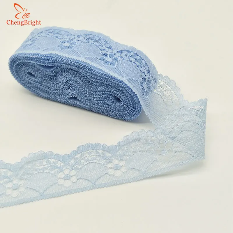 ChengBright 300 Yards Lace Ribbon White Lace Trim DIY Embroidered Net lace trimmings for sewing Decoration african lace fabric