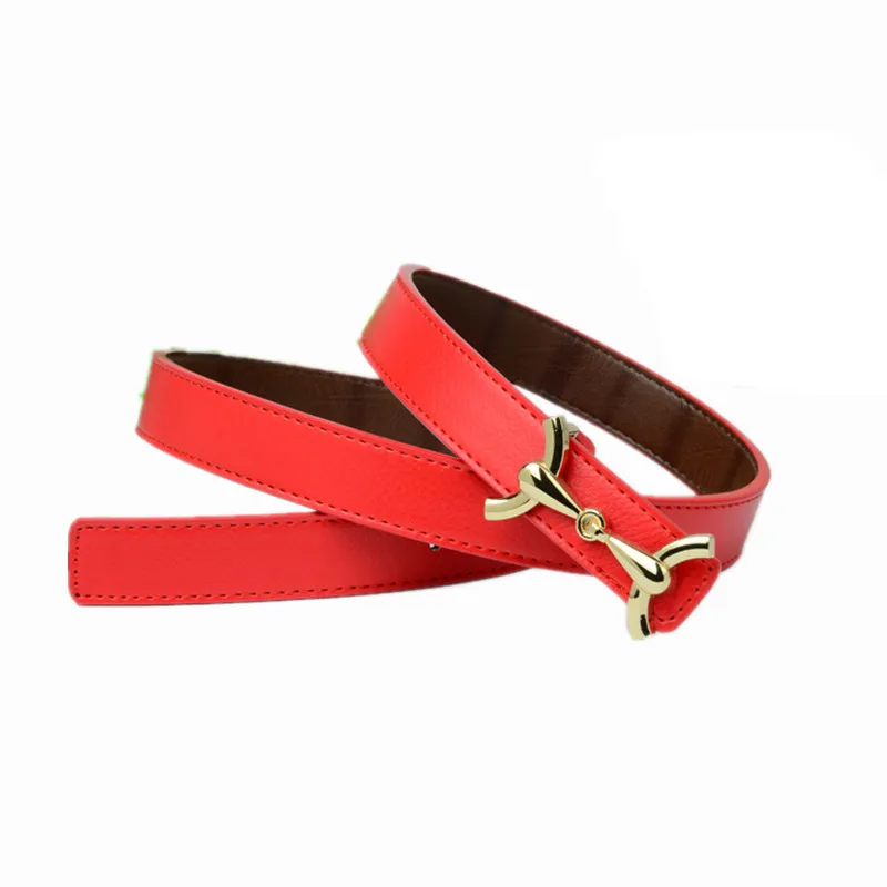 Faux Leather H buckle Women Belt Casual Solid Orange Black Brown White Blue Red Pink Female Small Belts Wholesale Strap