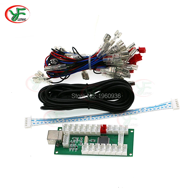 Arcade Led Button Encoder Zero Delay USB Encoder With 3Pin Button Cable For PC, PS3,Raspberry Pi, Android Controller Board