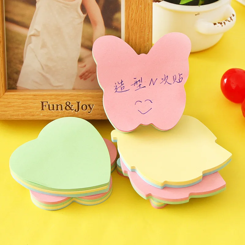 Creative Post Colour Self Stick Notes Self-adhesive Sticky Note Cute Notepads Posted Writing Pads Stickers Paper 100 Sheets/pad