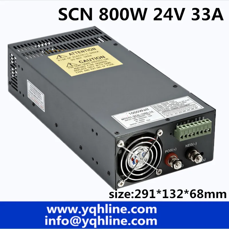 switching power supply 24V 33A 800W 110vac/230VAC single output for cnc cctv led light parallel functions with(N+1) (SCN-800-24)