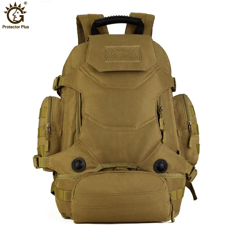 Camouflage Tactical Camping Backpack for Men and Women, Outdoor Hiking, Sport Bags, Molle Army Rucksack, Travel Backpack, 40L