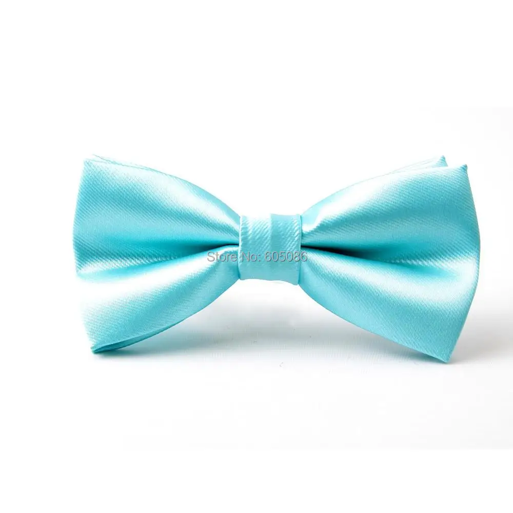 

HOOYI solid color Turquoise blue bow tie butterfly for men pretied neck ties 2019