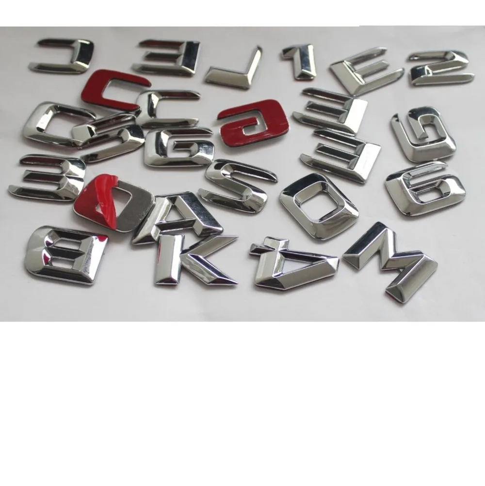 Chrome Shiny Silver Trunk 3D Letters Badges Emblems Sticker for Mercedes Benz CL Class CL55 CL63 AMG CL500 CL400 CL600 CL550