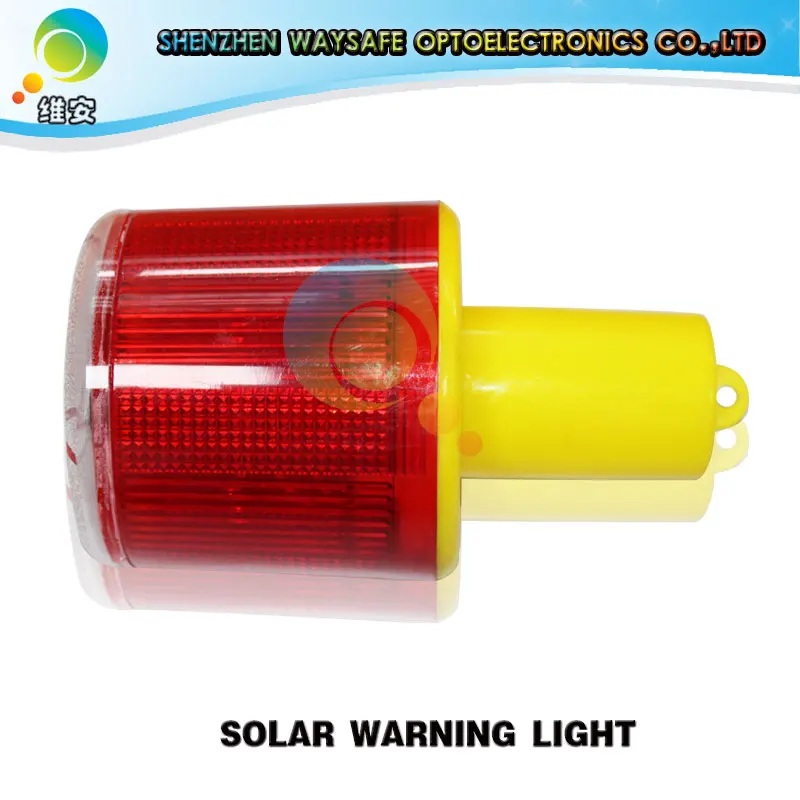 Luz de advertencia solar LED roja de seguridad vial, panel solar con carcasa de plástico, modo flash, de alta calidad, novedad