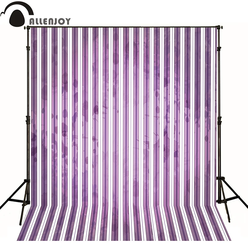 Allenjoy photography backdrops Violet elegant white lines kids photo backdrops for sale folded computer printing interesting