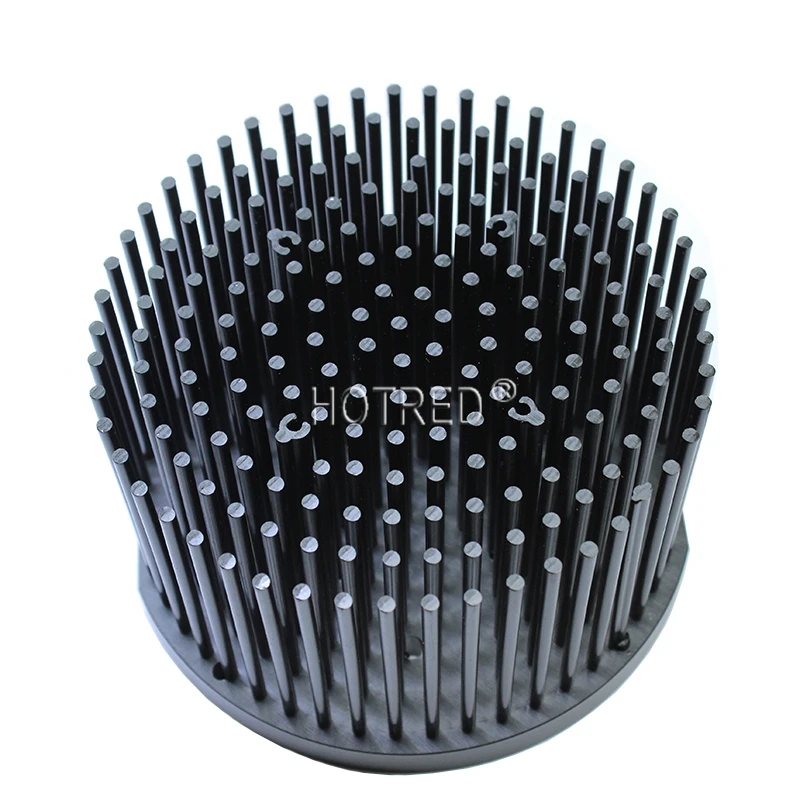 Round D133mm Pre-drilled LED Pin Fin Heatsink Compatible with COB CXB3590 Citizen CLU-048 Bridgeluux V29 COB LEDs Radiator