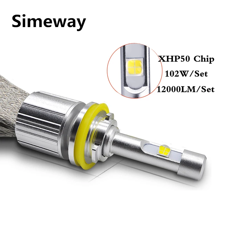 

2PCS Car bulbs H4 LED H7 H1 D1S D2S D2H Headlight 4300K 6000K XHP50 104W 12000LM LED Lamps 880 881 H3 Automobile Fog Front Light