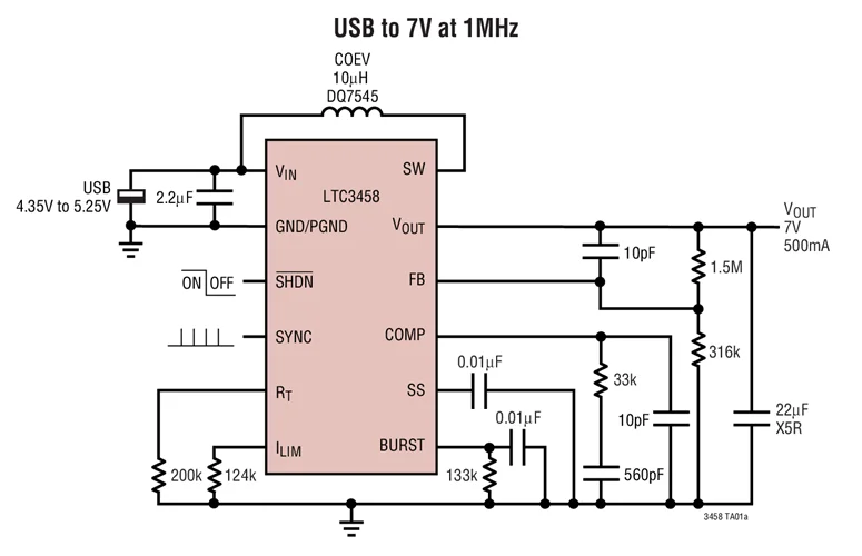 LTC3458 LTC3458EDE - Conversor DC/DC síncrono de 1,4 A, 1,5 MHz com desconexão de saída