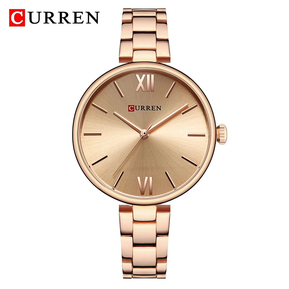 

CURREN Fashion Black Luxury Watches Women Reloj Mujer High Quality Quartz Simple Casual Ladies Watch Gift Stainless Steel Clock