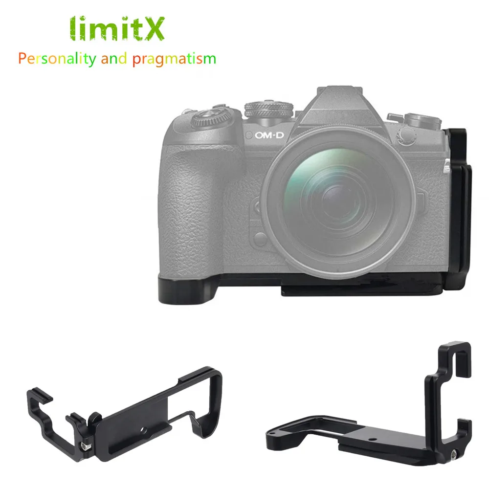 Quick Release L Plate Holder Hand Grip Tripod Bracket for Olympus OM-D EM1 E-M1 Mark II III Camera for Benro Arca Swiss Tripod