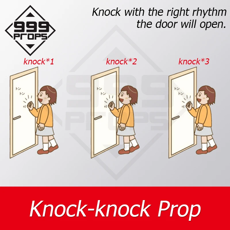 999PROPS  Knock Prop Escape Real life room Adventure knock door in certain rhythm to unlock Chamber game props